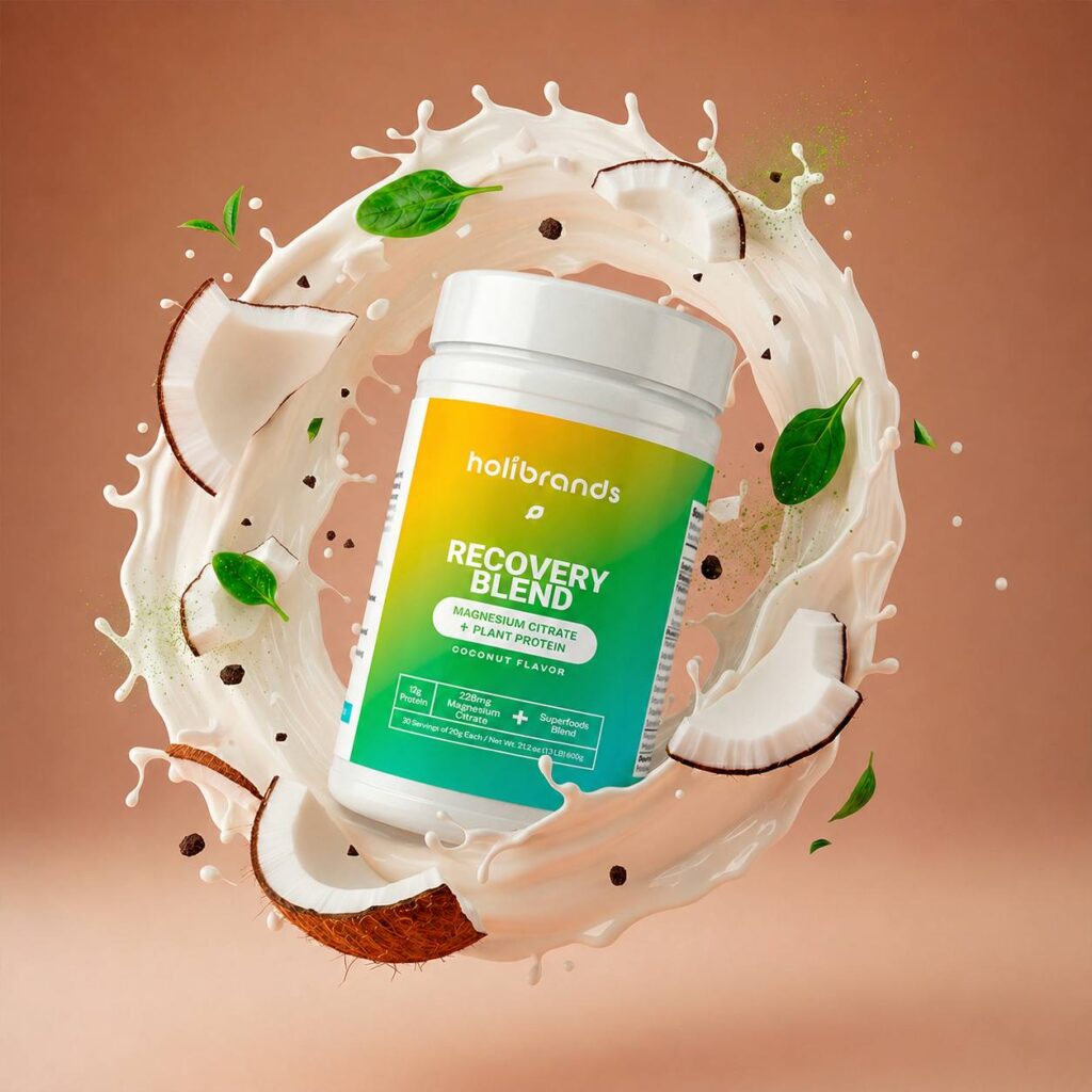 Recovery & Stress Support Blend – Magnesium Citrate, Plant Protein & Superfoods flavor